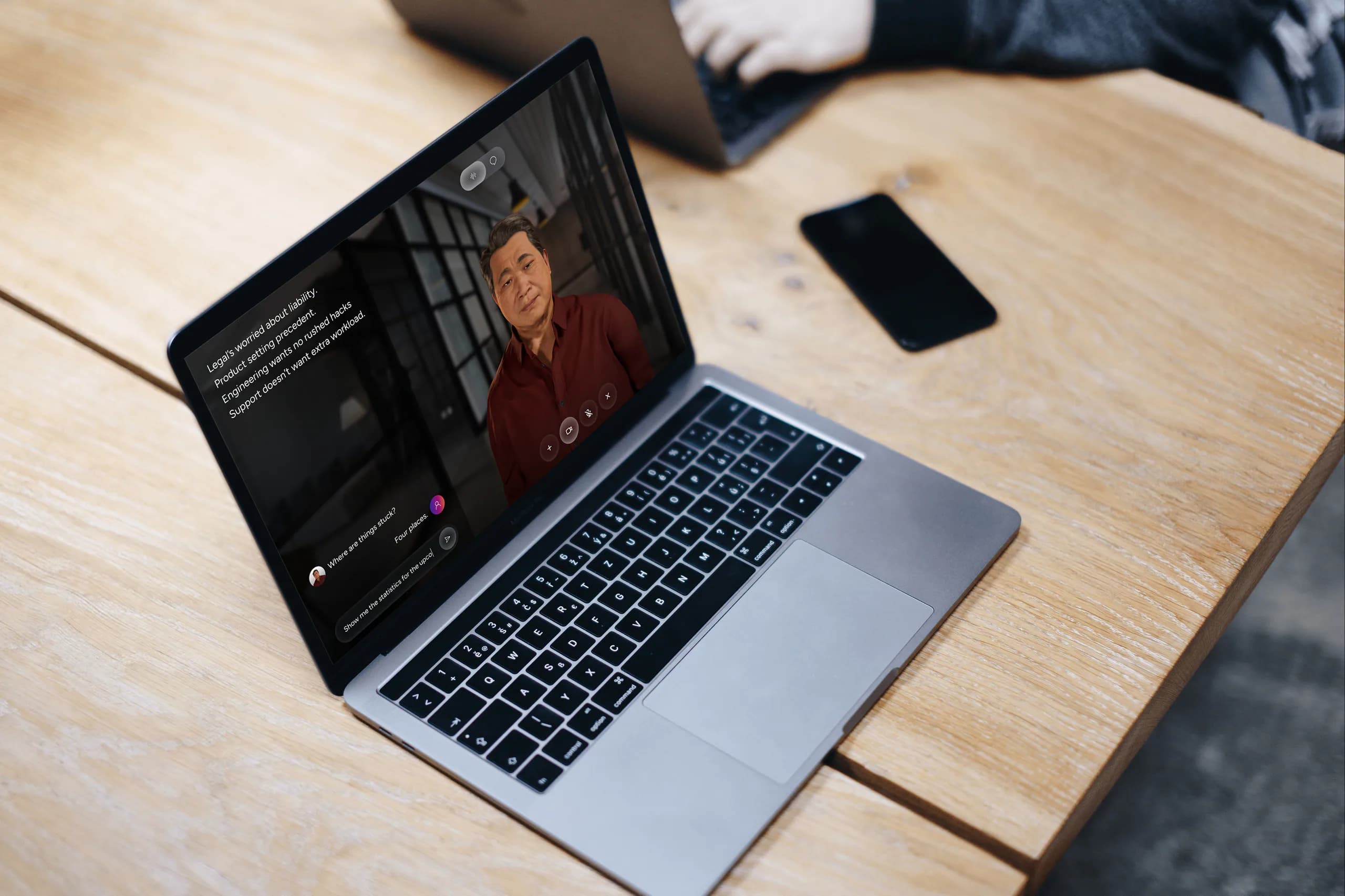 Partner team running a Promethist agent on a desktop call