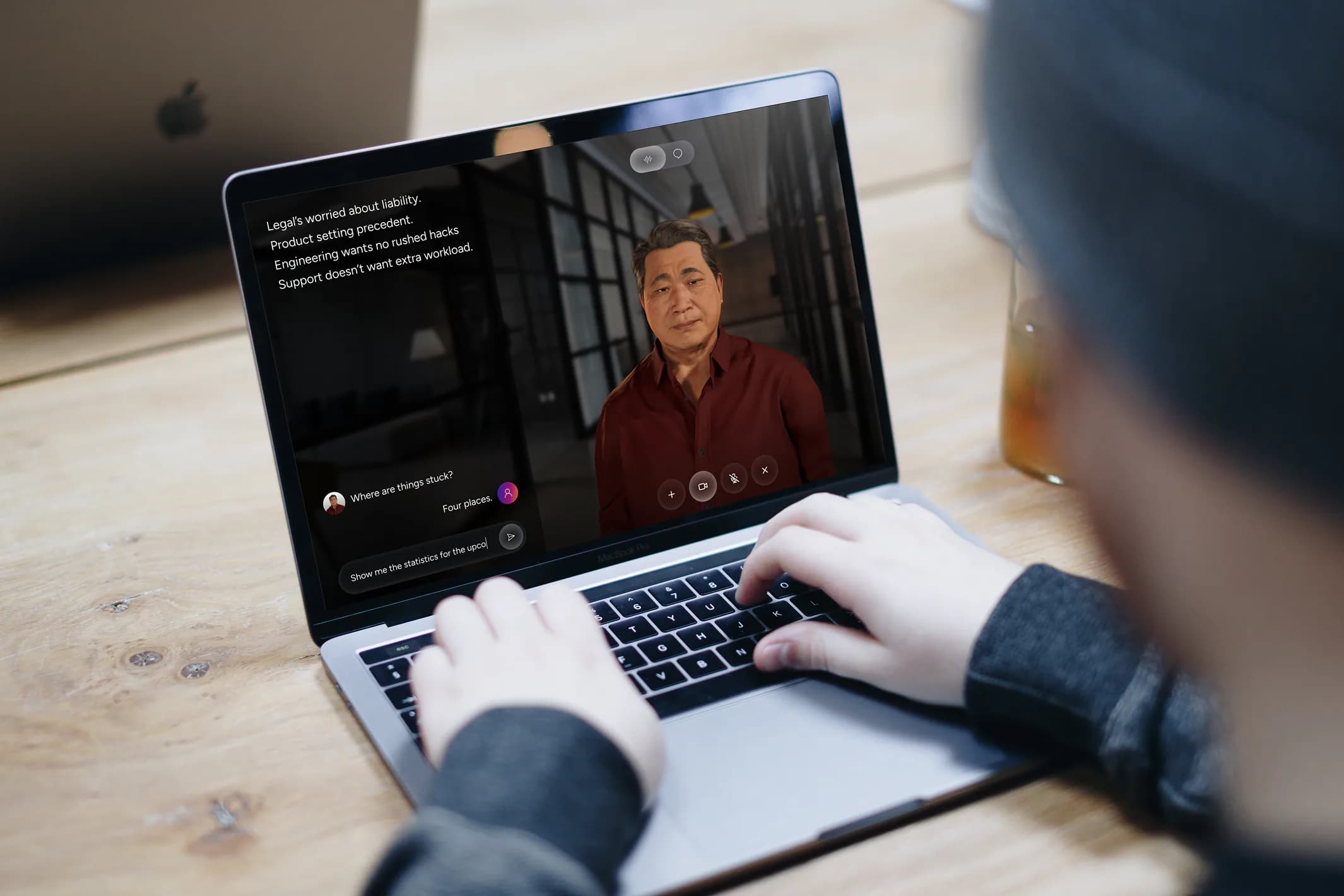 Coaching conversation on a Promethist desktop call