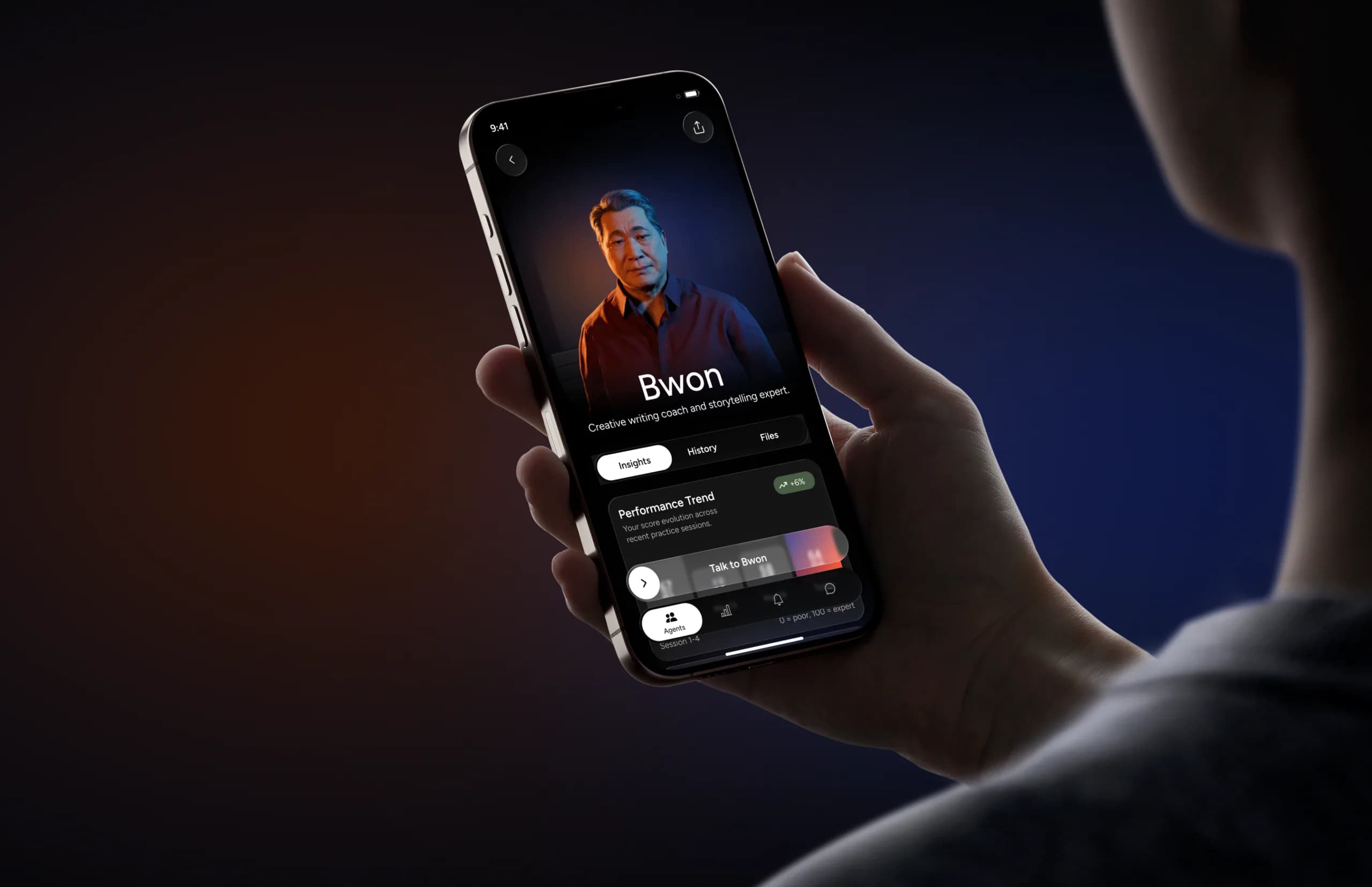 Promethist orb call on iPhone, relational presence on every channel