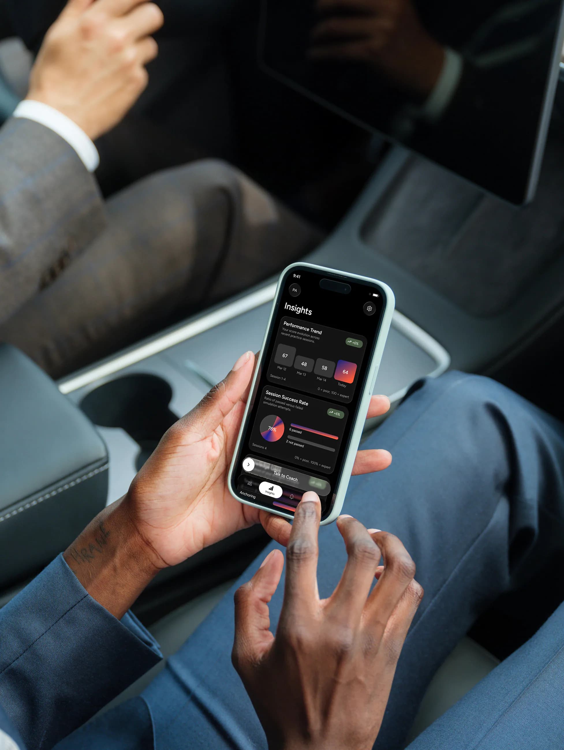 Promethist insights surfaced on an iPhone in the moment