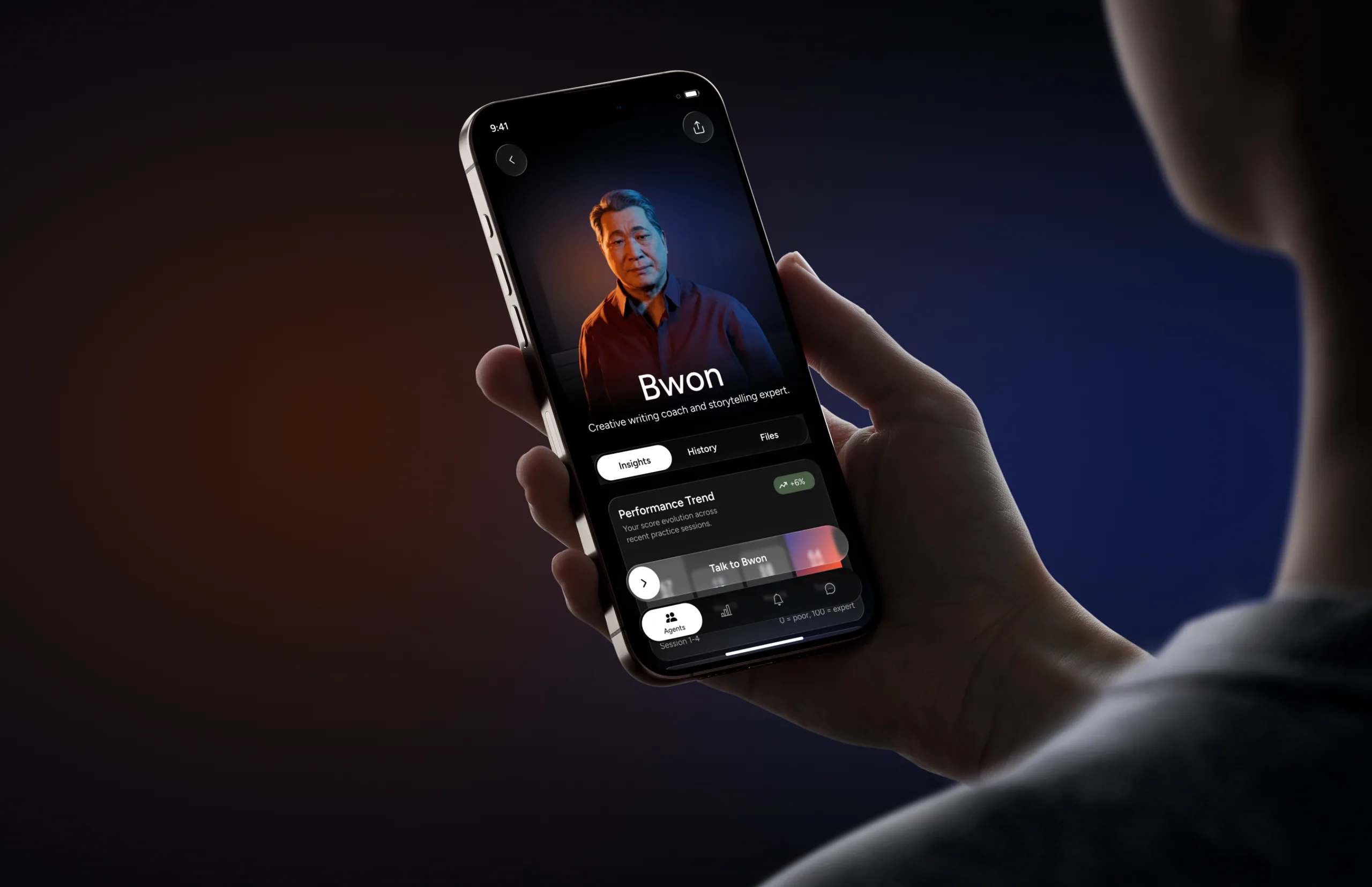 Persistent, emotionally aware Promethist orb call on iPhone